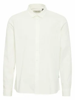 BLEND Hemden<Herren Langarmhemd weiß uni