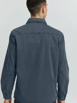 BLEND Hemden<Herren Langarmhemd blau uni