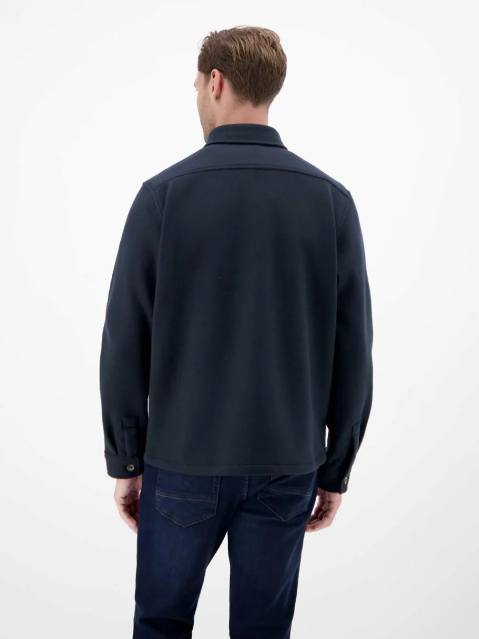 LERROS Hemden<Herren Langarmhemd marine uni