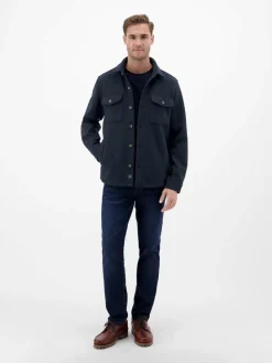 LERROS Hemden<Herren Langarmhemd marine uni