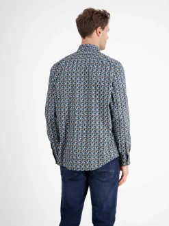 LERROS Hemden<Herren Langarmhemd kastanie gemustert