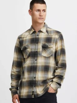 BLEND Hemden<Herren Langarmhemd mehrfarbig kariert