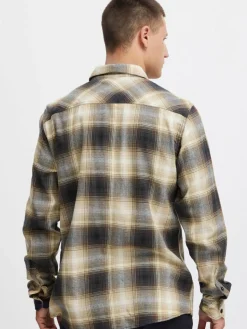 BLEND Hemden<Herren Langarmhemd mehrfarbig kariert