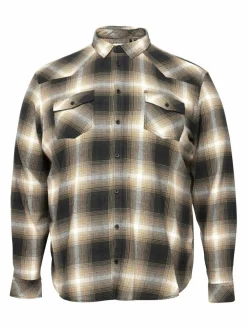 BLEND Hemden<Herren Langarmhemd mehrfarbig kariert