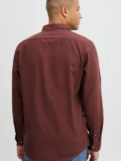 Herren Solid Hemden>Herren Langarmhemd