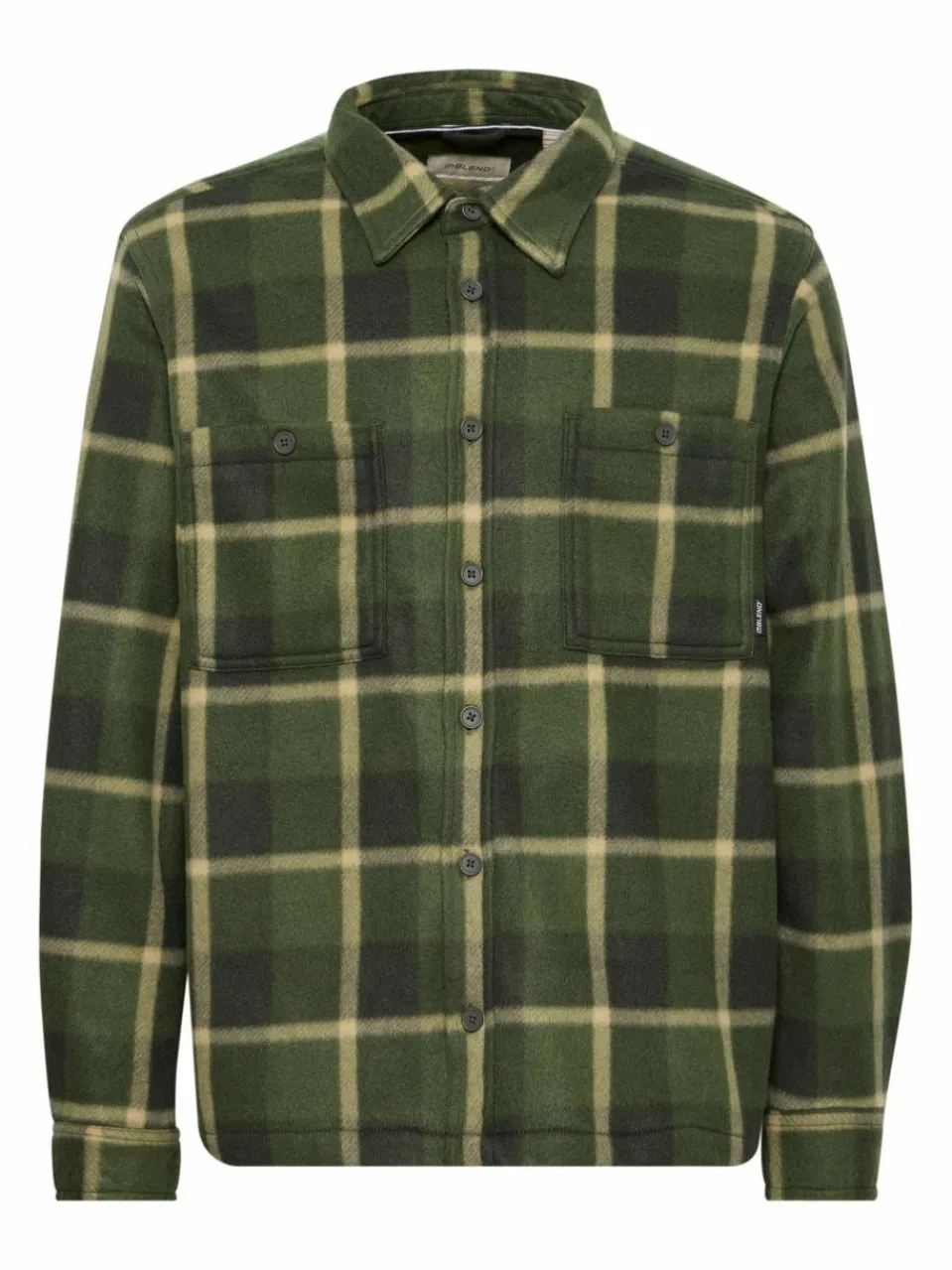 BLEND Hemden<Herren Langarmhemd grün kariert