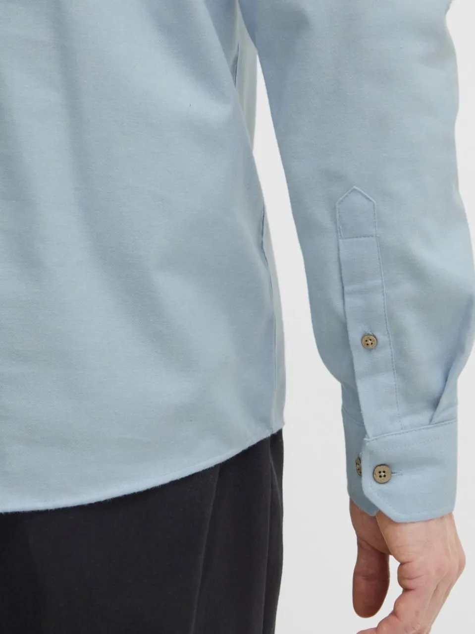 Herren Solid Hemden>Herren Langarmhemd