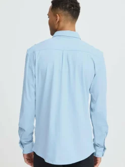 BLEND Hemden<Herren Langarmhemd - BHALO blau uni