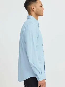 BLEND Hemden<Herren Langarmhemd - BHALO blau uni