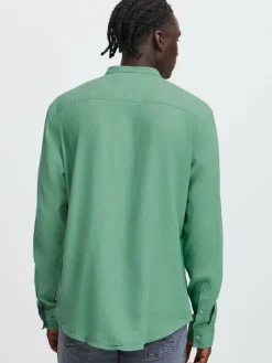 BLEND Hemden<Herren Langarmhemd - BHBOBBY grün uni