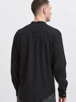 BLEND Hemden<Herren Langarmhemd - BHBOBBY schwarz uni