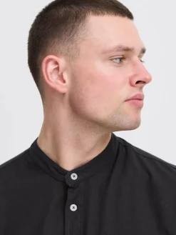 BLEND Hemden<Herren Langarmhemd - BHBOBBY schwarz uni