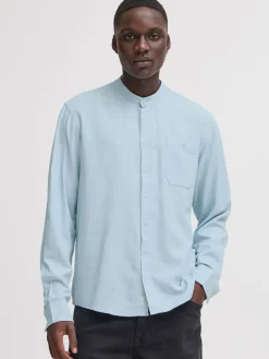 BLEND Hemden<Herren Langarmhemd - BHBOBBY blau uni