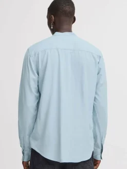 BLEND Hemden<Herren Langarmhemd - BHBOBBY blau uni