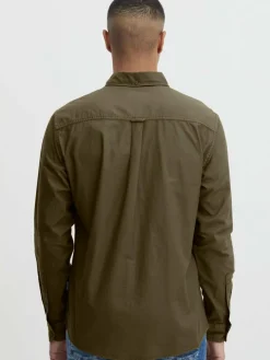 BLEND Hemden<Herren Langarmhemd - BHBugley grün uni