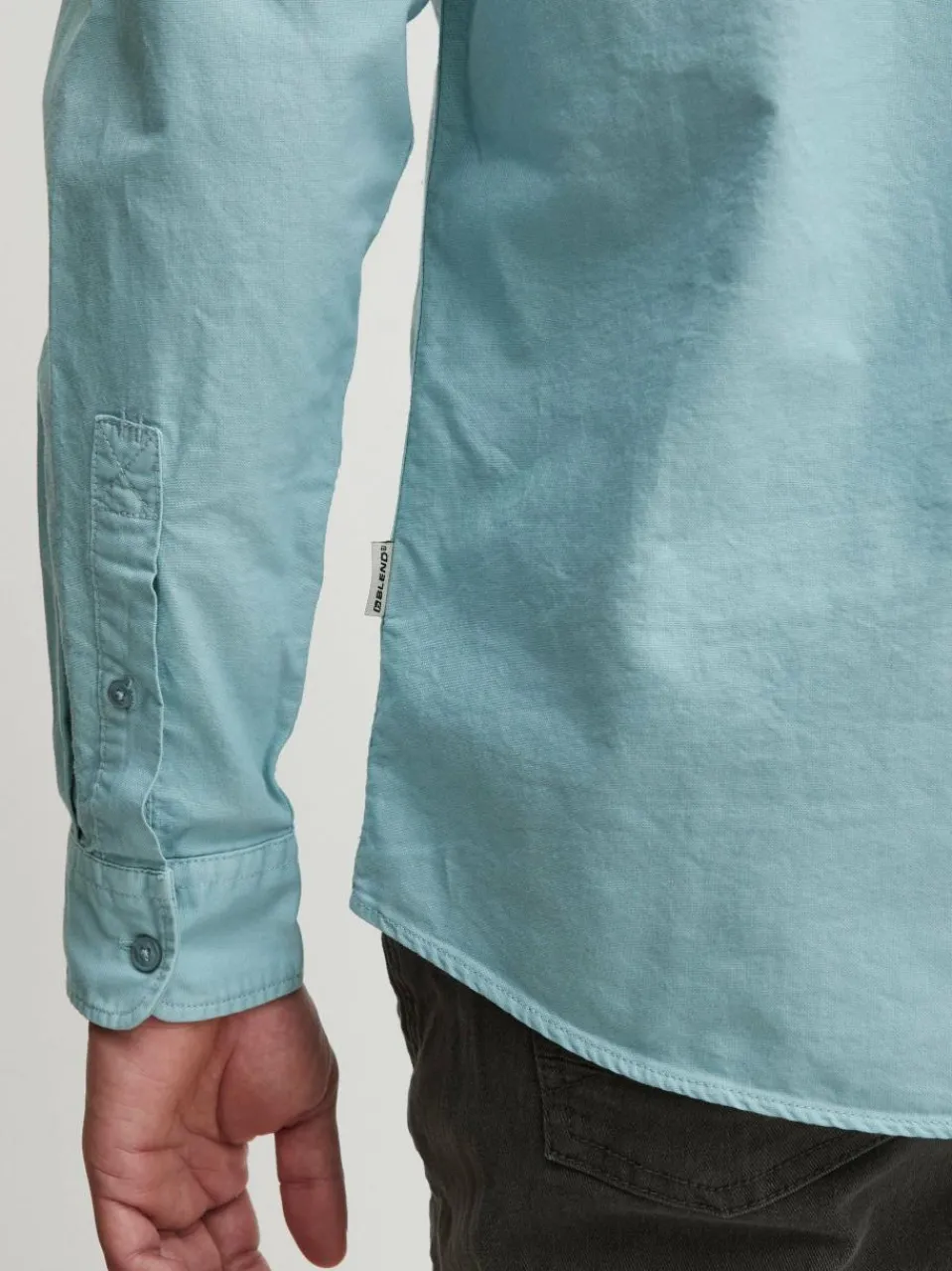 BLEND Hemden<Herren Langarmhemd - BHBugley blau uni