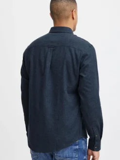BLEND Hemden<Herren Langarmhemd - BHBurley blau uni