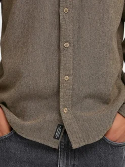 BLEND Hemden<Herren Langarmhemd - BHDEREK beige meliert