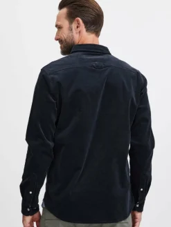 FQ1924 Hemden<Herren Langarmhemd - FQSteven blau uni