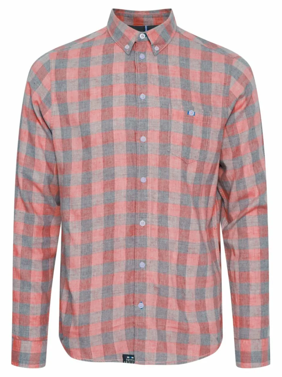 FQ1924 Hemden<Herren Langarmhemd - FQYunus rot kariert