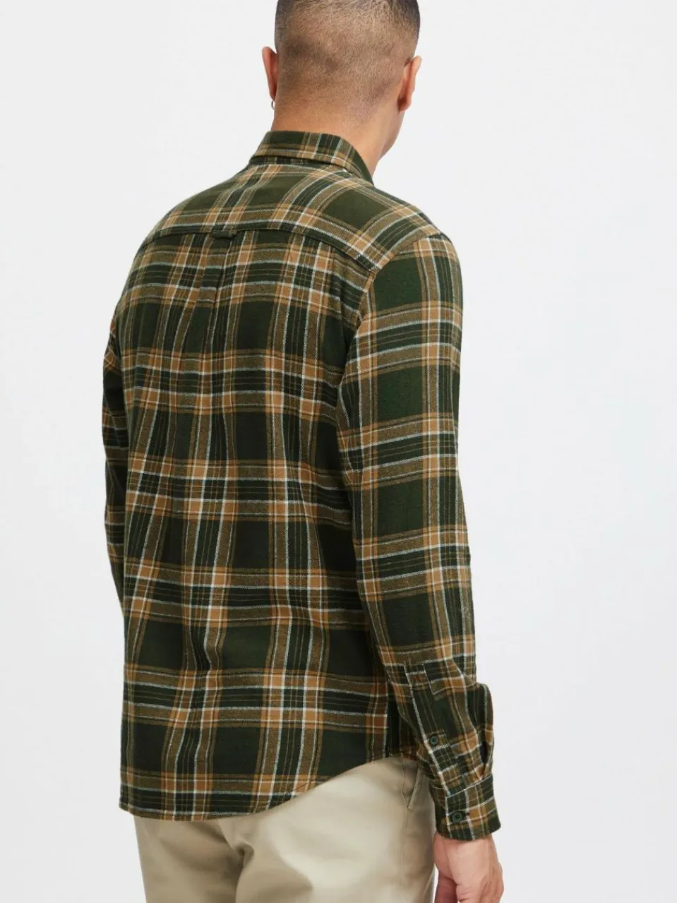 11 Project Hemden<Herren Langarmhemd - PRHans grün kariert