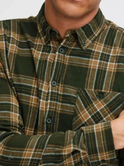 11 Project Hemden<Herren Langarmhemd - PRHans grün kariert