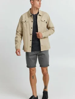 11 Project Hemden<Herren Langarmhemd - PRJohann beige uni