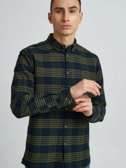 11 Project Hemden<Herren Langarmhemd - PRPhineas grün kariert