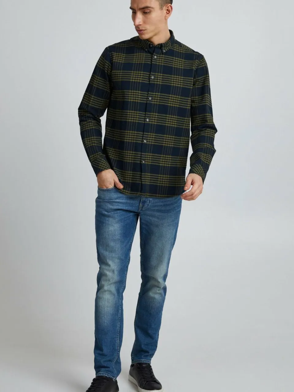 11 Project Hemden<Herren Langarmhemd - PRPhineas grün kariert