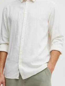 Solid Hemden<Herren Langarmhemd - SDEnea weiß uni