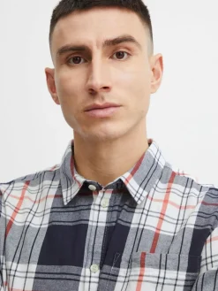 Solid Hemden<Herren Langarmhemd - SDEsdras blau kariert