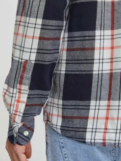 Solid Hemden<Herren Langarmhemd - SDEsdras blau kariert