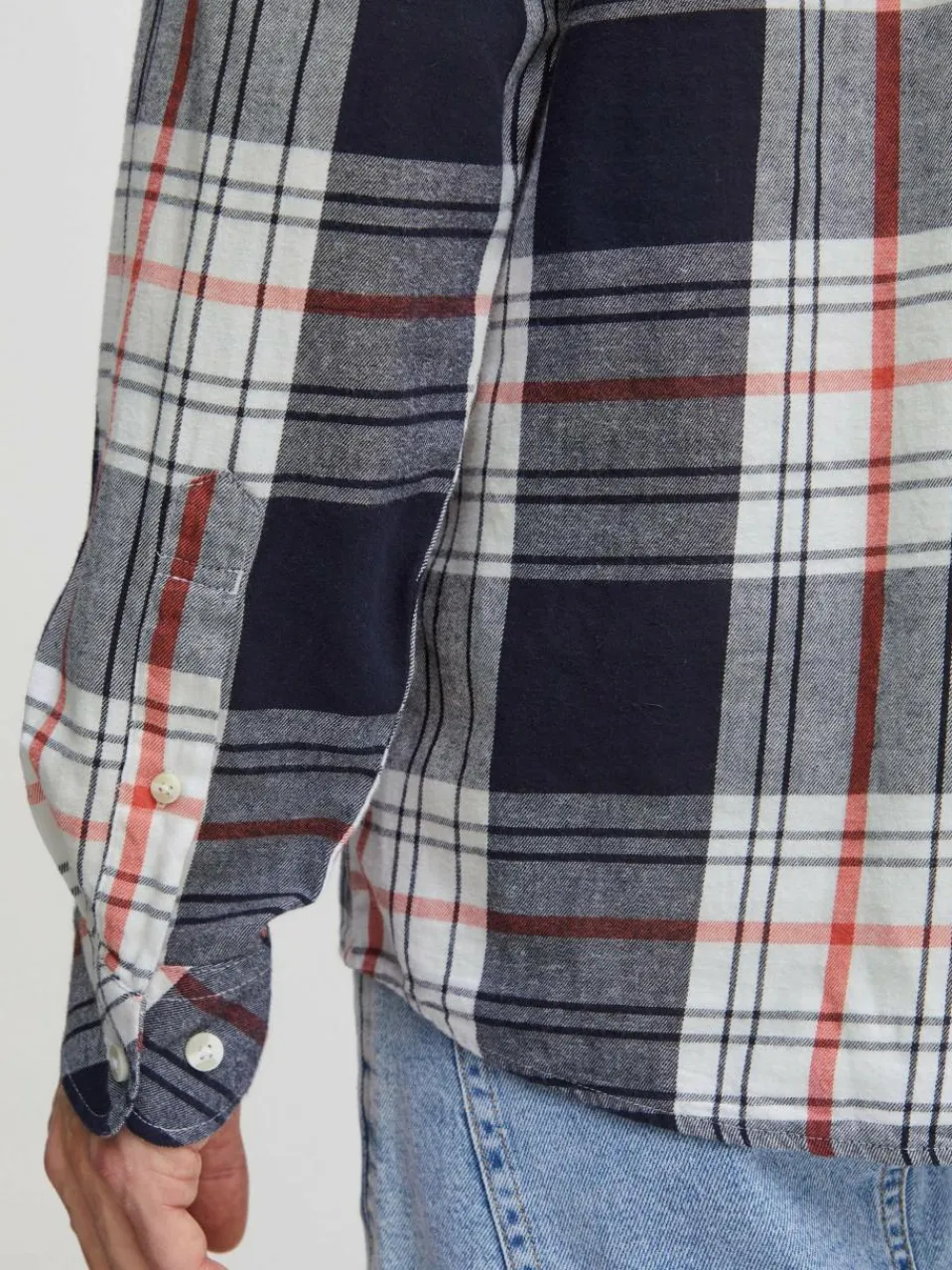 Solid Hemden<Herren Langarmhemd - SDEsdras blau kariert