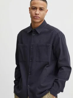 Herren Solid Hemden>Herren Langarmhemd - SDFidel