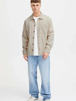 Solid Hemden<Herren Langarmhemd - SDINGVI beige uni