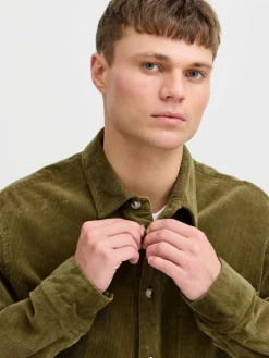 Solid Hemden<Herren Langarmhemd - SDMEYER oliv uni