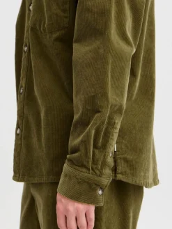 Solid Hemden<Herren Langarmhemd - SDMEYER oliv uni