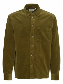 Solid Hemden<Herren Langarmhemd - SDMEYER oliv uni