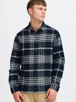 Herren Solid Hemden>Herren Langarmhemd - SDNAB