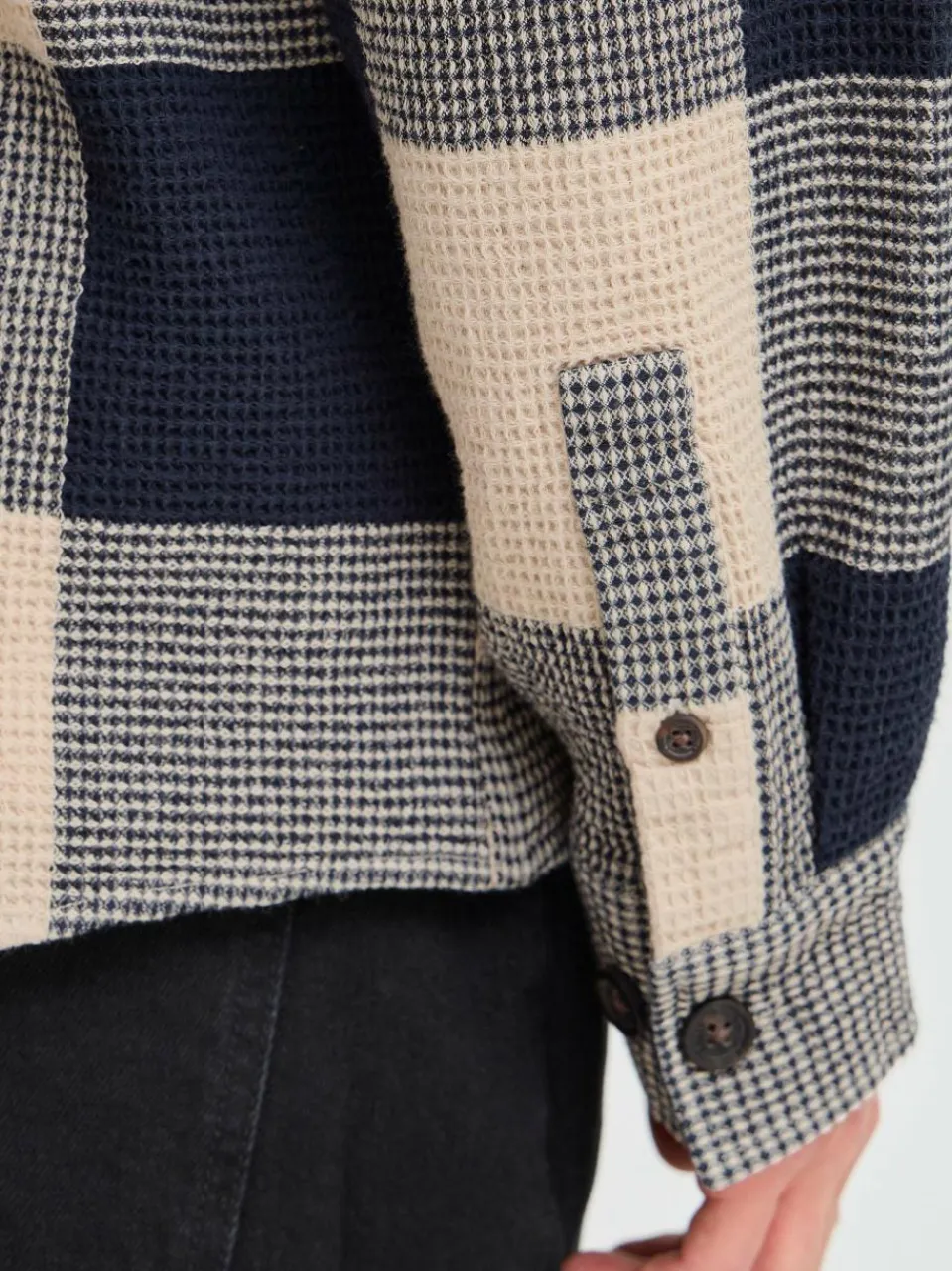 Solid Hemden<Herren Langarmhemd - SDOLIVER blau kariert