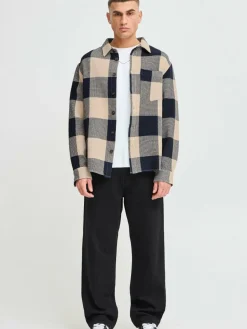 Solid Hemden<Herren Langarmhemd - SDOLIVER blau kariert