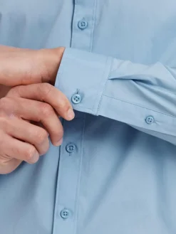 Solid Hemden<Herren Langarmhemd - SDTyler hellblau uni