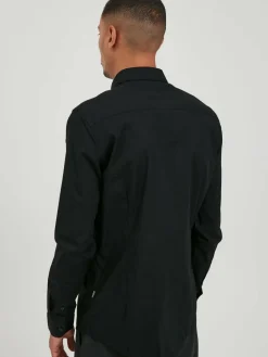 Solid Hemden<Herren Langarmhemd - SDTyler schwarz uni