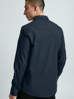 Solid Hemden<Herren Langarmhemd - SDVal blau uni