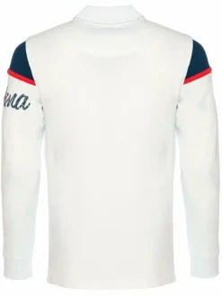 Carisma Poloshirts<Herren Langarm-Polo weiß bedruckt