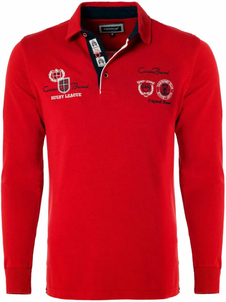Carisma Poloshirts<Herren Langarm-Polo rot bedruckt