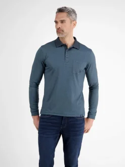 Herren LERROS Poloshirts>Herren Langarm-Poloshirt