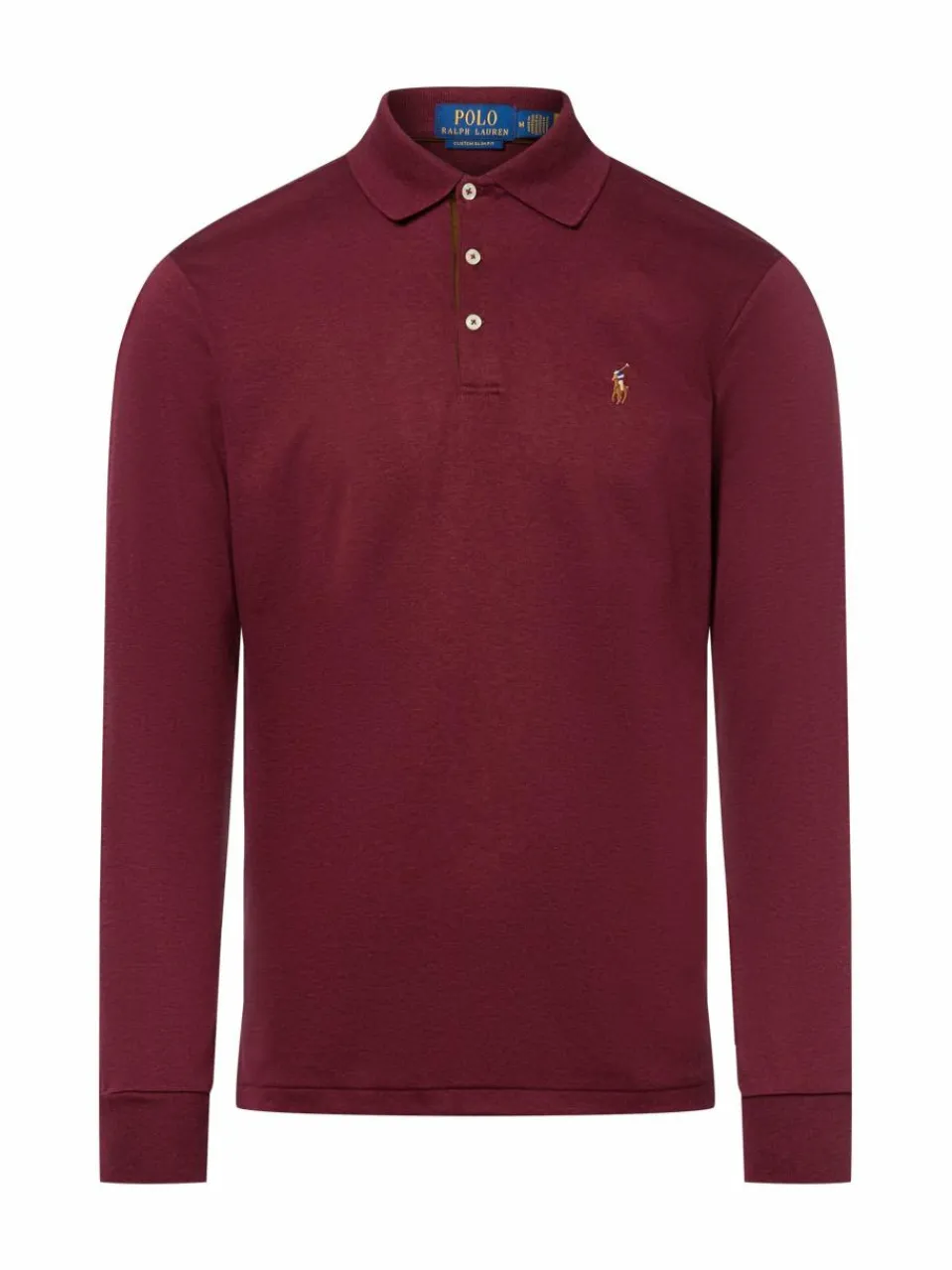Polo Ralph Lauren Poloshirts|Shirts<Herren Langarm-Poloshirt bordeaux uni