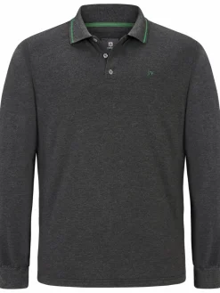 Jan Vanderstorm Poloshirts<Herren Langarm-Poloshirt - ELLIS grau uni