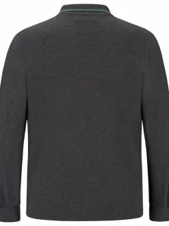 Jan Vanderstorm Poloshirts<Herren Langarm-Poloshirt - ELLIS grau uni